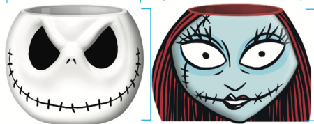 Silver Buffalo - Nightmare Before Christmas 2pc Ceramic Sculpted Mini Cup