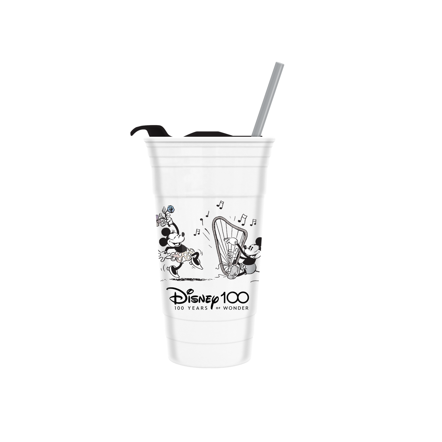 Silver Buffalo - 100th Anniversary Mickey and Minnie Jumbo 32oz Cold Cup